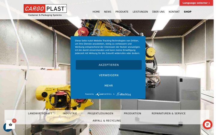 Screenshot of cargoplast.eu