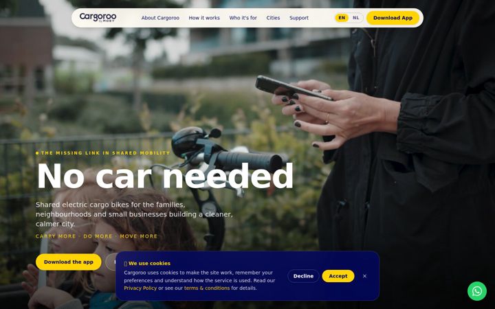Screenshot of cargoroo.nl