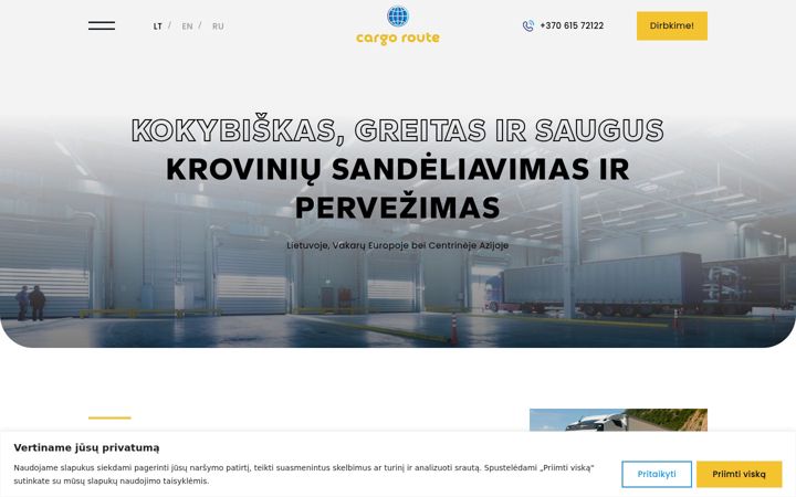 Screenshot of cargoroute.lt