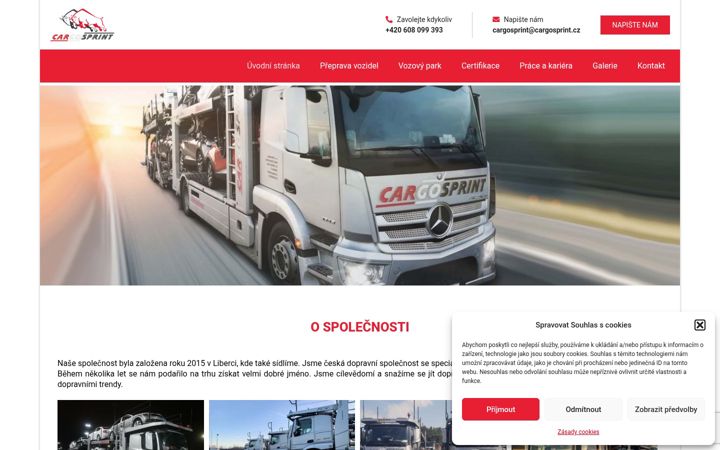 Screenshot of cargosprint.cz