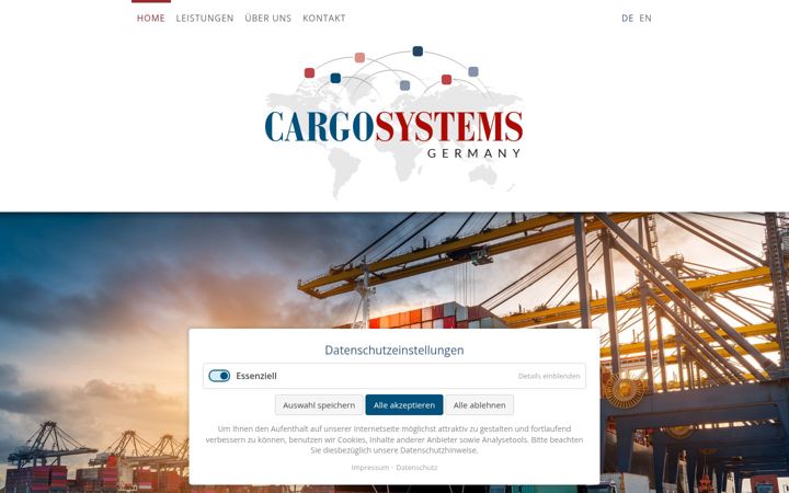 Screenshot of cargosystemsgermany.de