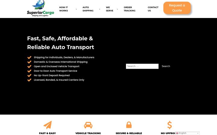 Screenshot of cargotransportab.se