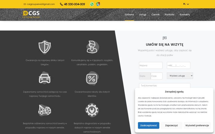 Screenshot of cargroup-service.pl