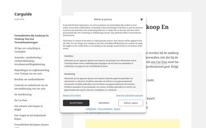 Screenshot of carguide.be