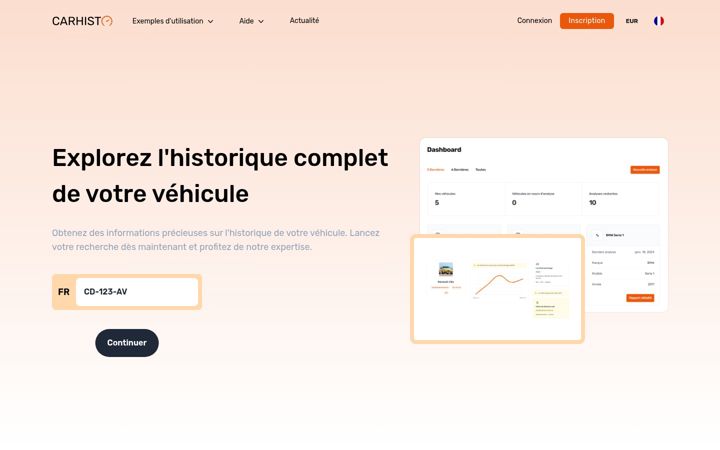 Screenshot of carhisto.com