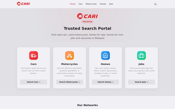 Screenshot of cari.la