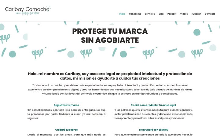 Captura de pantalla de caribaycamacho.com