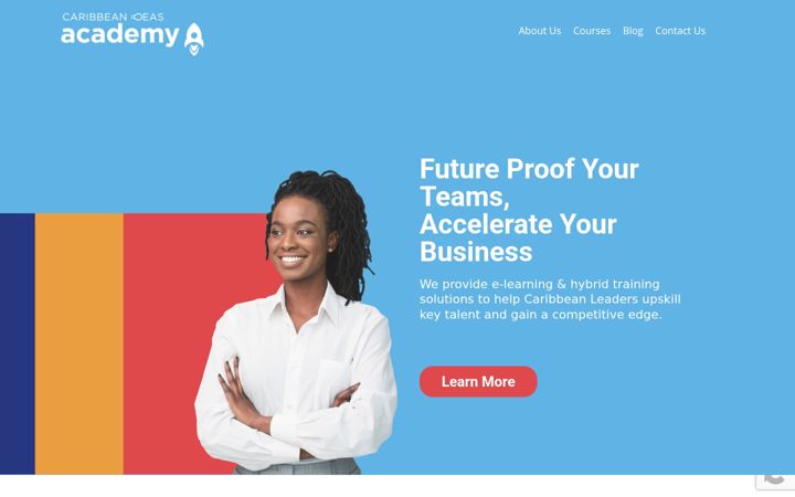 Screenshot of caribbeanacademy.com