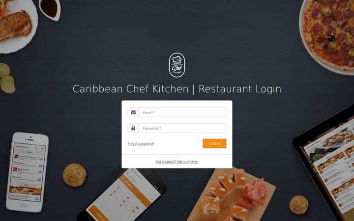 Screenshot of caribbeanchefkitchenlogin.com