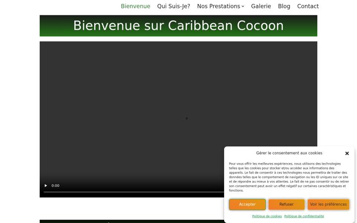 Screenshot of caribbeancocoon.fr