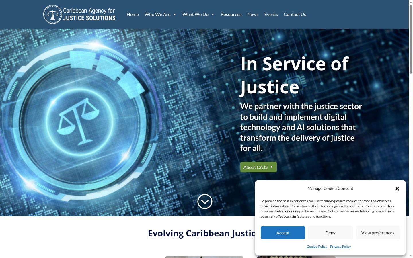 Captura de ecrã do banner de consentimento apresentado antes de qualquer interação
