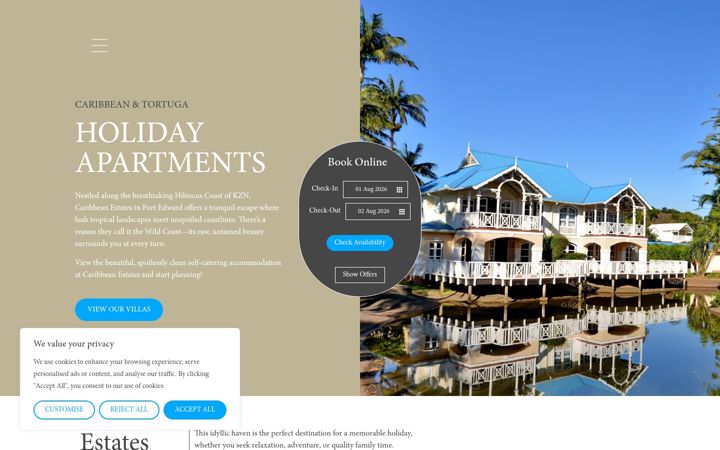 Zrzut ekranu caribbeanresort.co.za