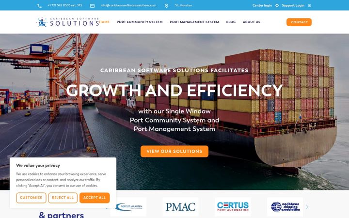Screenshot of caribbeansoftwaresolutions.com
