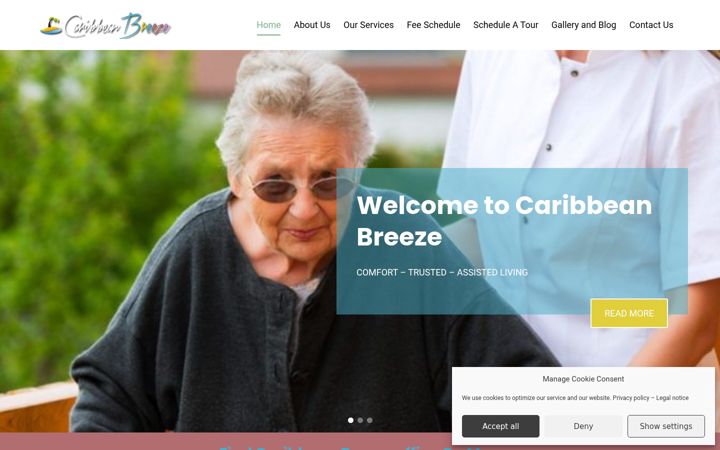 Screenshot of caribbreeze.com