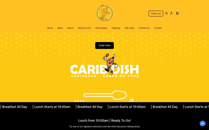 Screenshot of caribdish.com