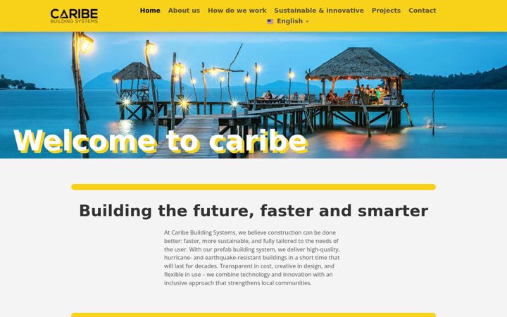 Screenshot of caribebuildingsystems.com