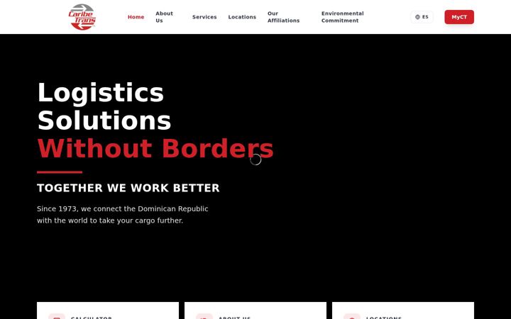 Screenshot of caribetrans.com