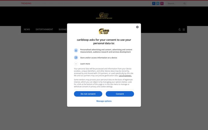 Screenshot of caribloop.com