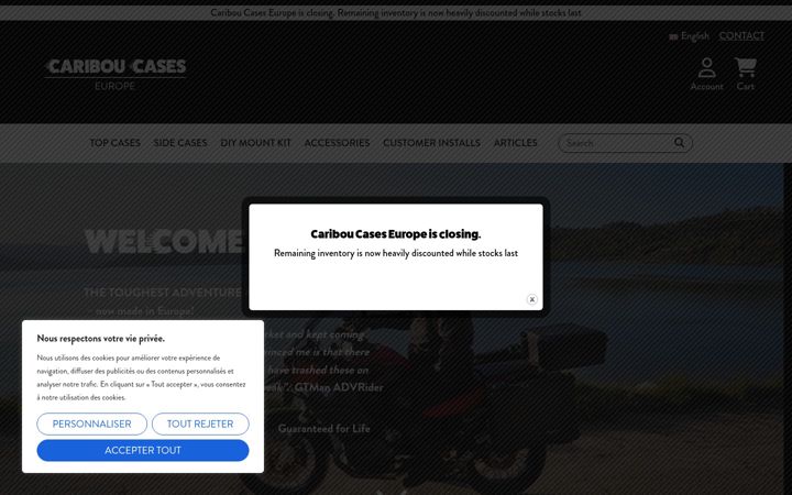 Screenshot of cariboucaseseu.com