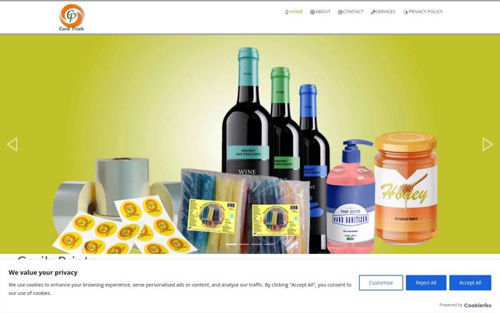 Screenshot of caribprints.com