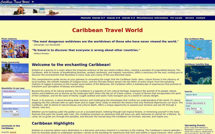 Screenshot of caribsurf.net