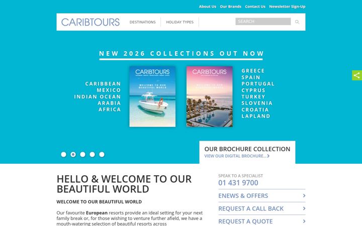 Screenshot του caribtours.ie