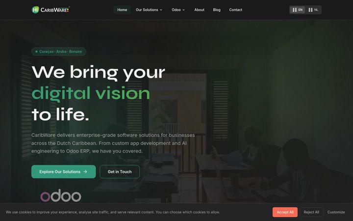 Screenshot of caribware.com