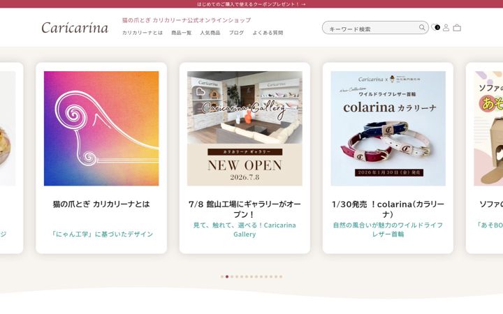 Screenshot of caricarina.com