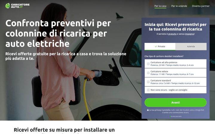 Screenshot di caricatoreauto.it