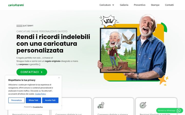 Screenshot of caricaturami.it