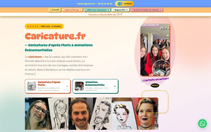 Screenshot of caricature.fr