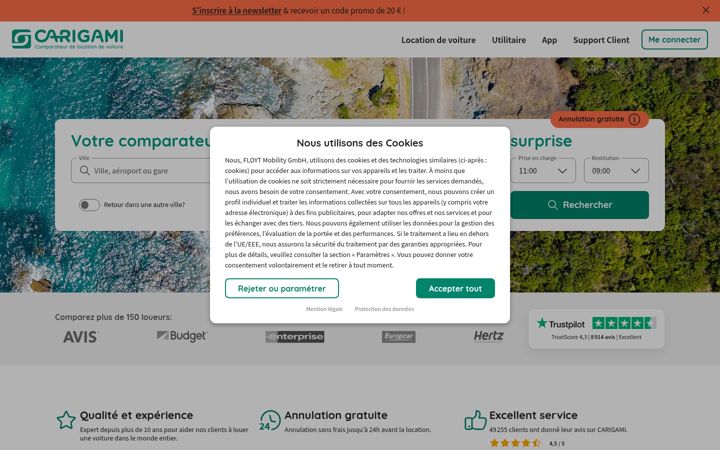 Skjermbilde av carigami.fr