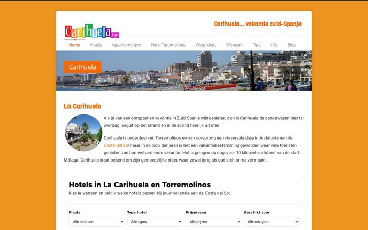 Screenshot of carihuela.tips