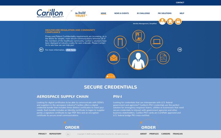 Screenshot of carillon.ca