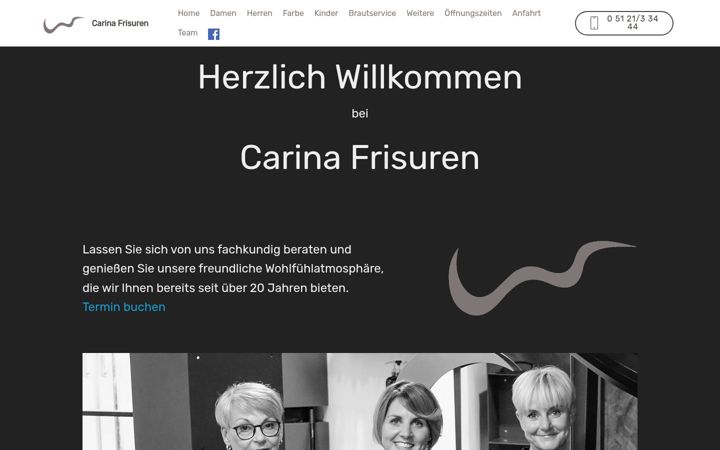 Screenshot ta' carina-frisuren.de