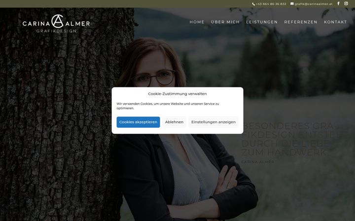 Screenshot of carinaalmer.at