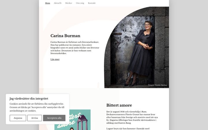 Screenshot of carinaburman.se