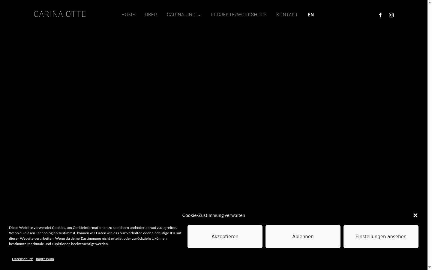 Screenshot des Einwilligungsbanners vor jeglicher Interaktion