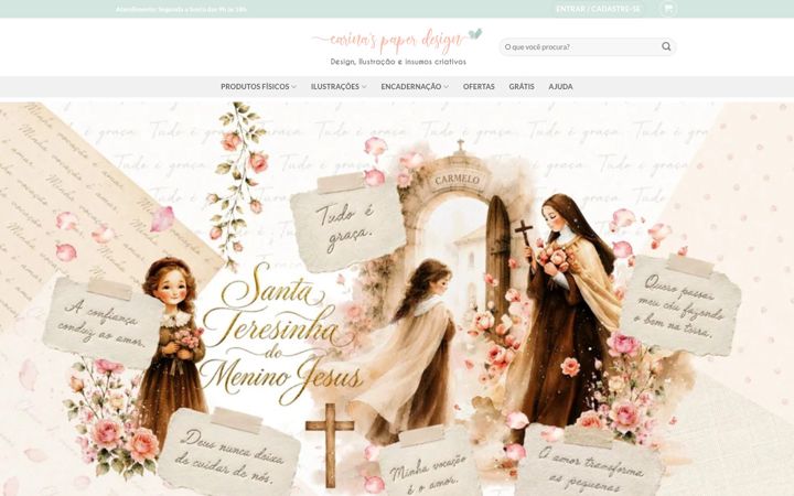 Screenshot of carinaspaperdesign.com.br