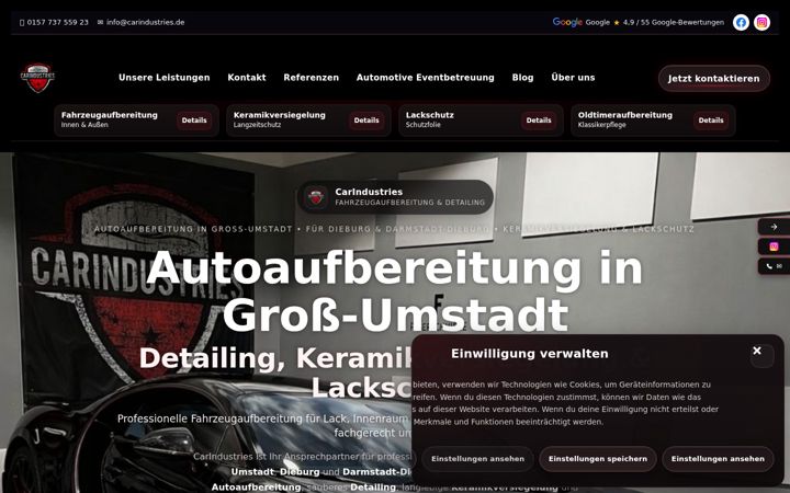Screenshot of carindustries.de