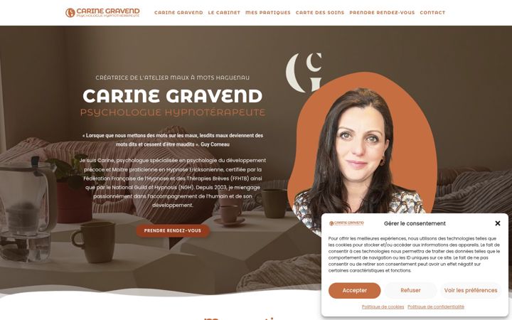 Screenshot of carine-gravend.com