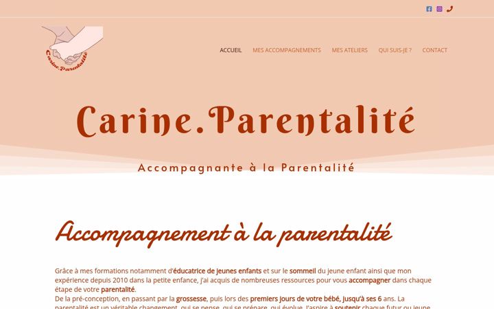 Screenshot of carineparentalite.fr