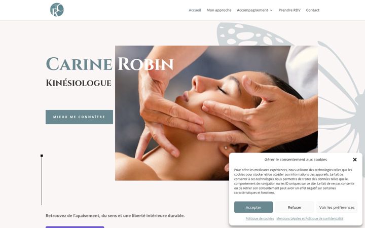 Screenshot of carinerobin-kinesiologue.fr