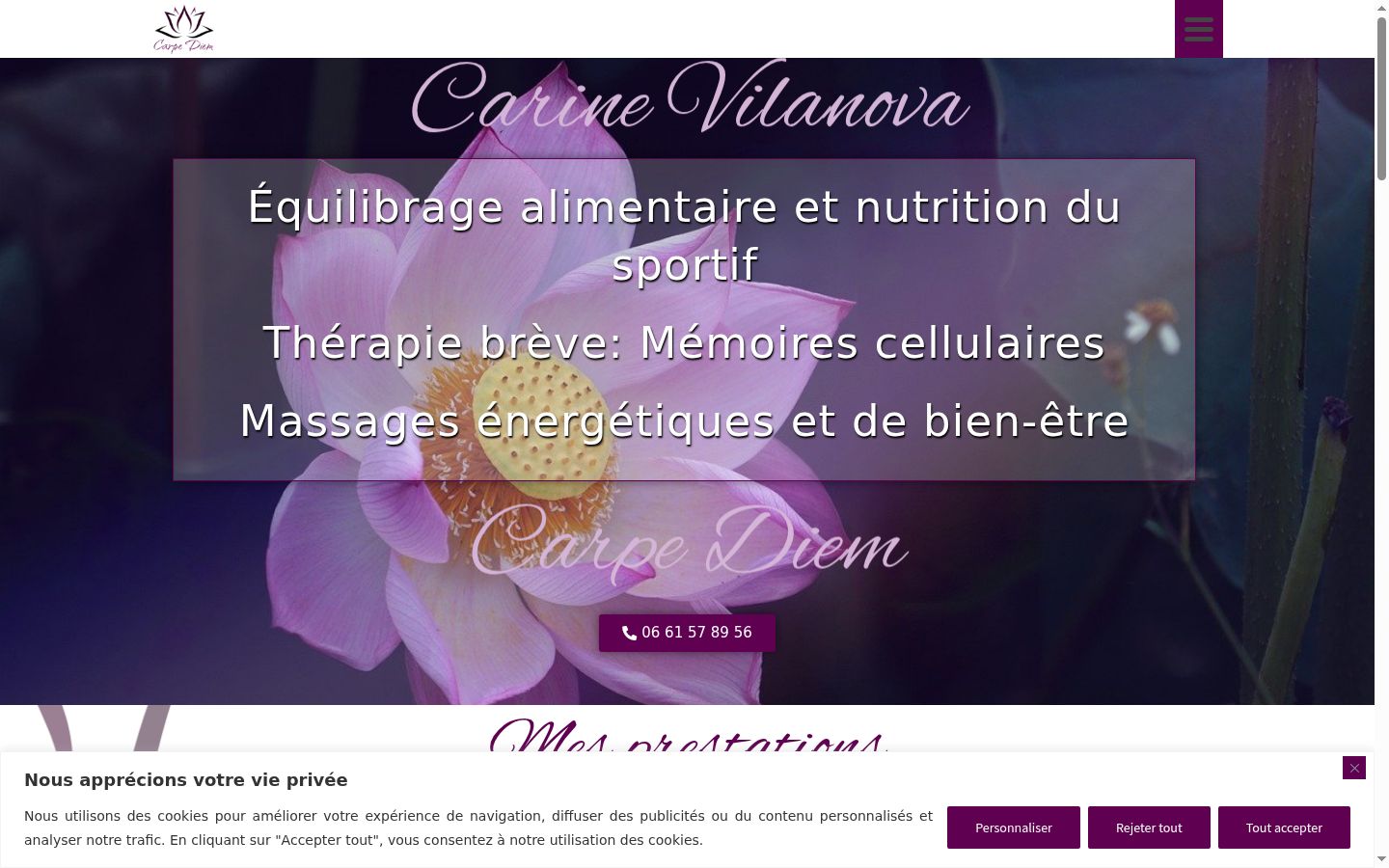 Screenshot of the consent banner shown before any interaction