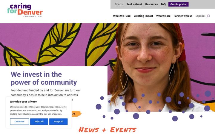 Screenshot of caring4denver.org