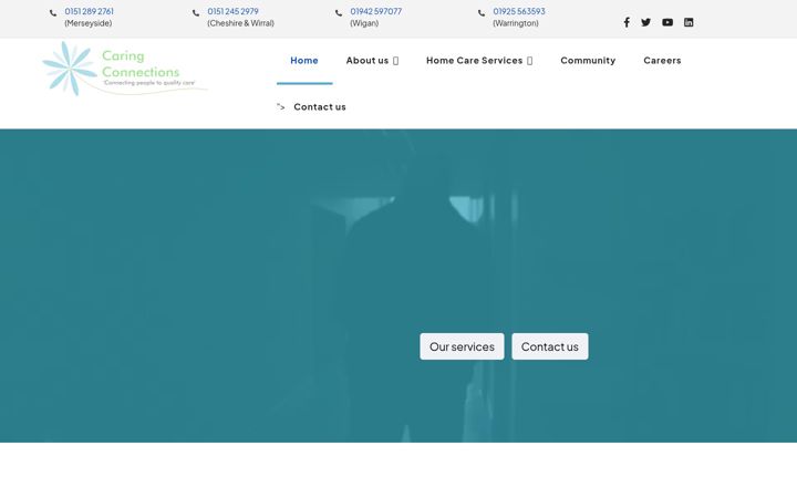 Screenshot of caringconnections.org.uk