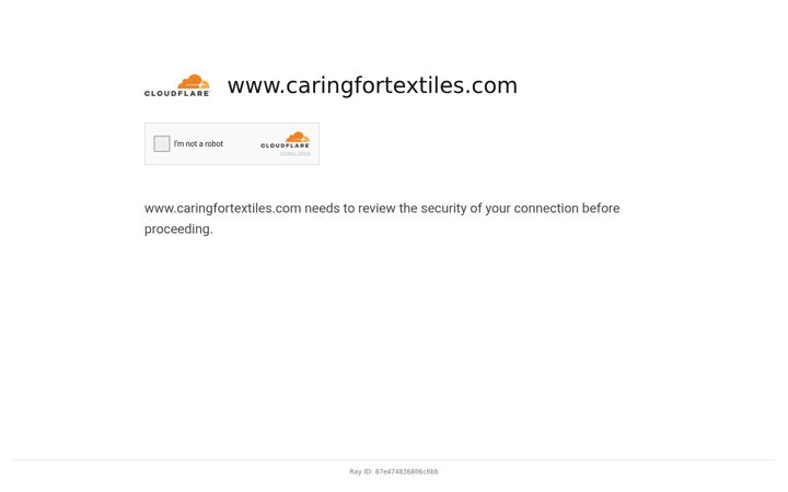 Screenshot of caringfortextiles.com