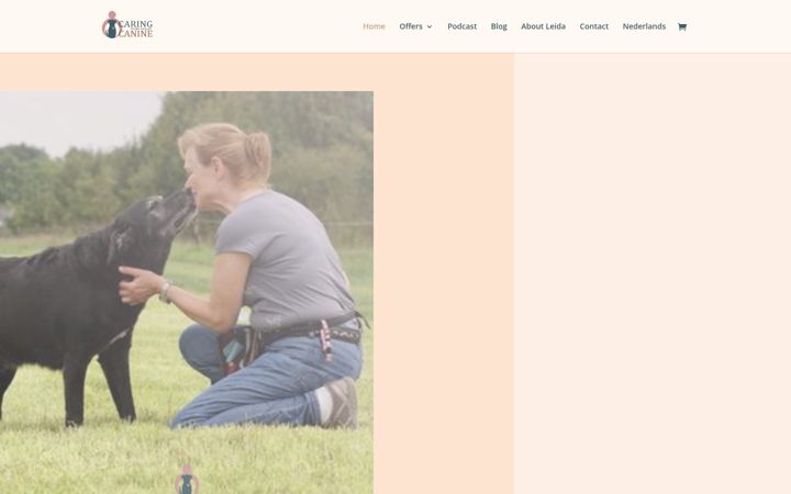 Screenshot of caringforyourcanine.com
