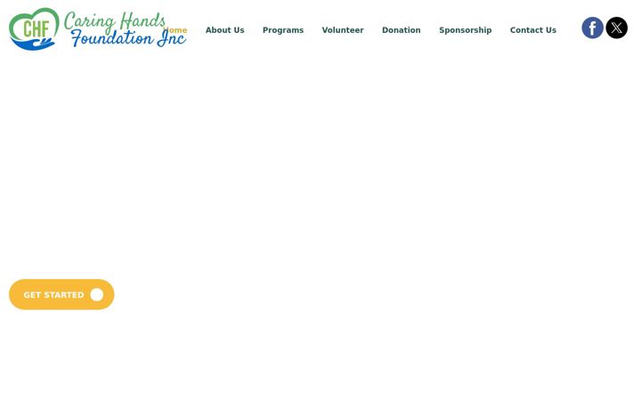 Screenshot di caringhandsfoundation.net