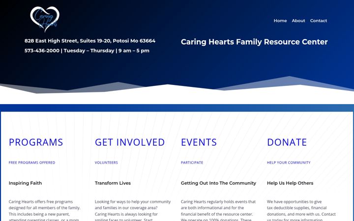 Screenshot of caringheartsprc.org